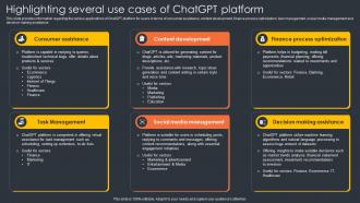 Highlighting Several Use Cases Of Chatgpt Platform Generative Ai Artificial Intelligence AI SS