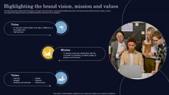 Highlighting The Brand Vision Mission And Values Steps To Create Successful