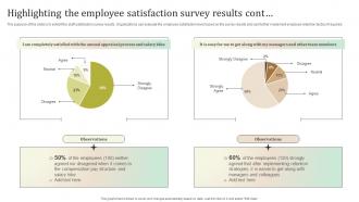 Highlighting The Employee Satisfaction Survey Results Ultimate Guide To Employee Retention Policy Impressive Editable