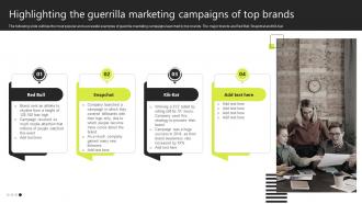 Highlighting The Guerrilla Marketing Campaigns Of Top Brands Brand Development Strategies
