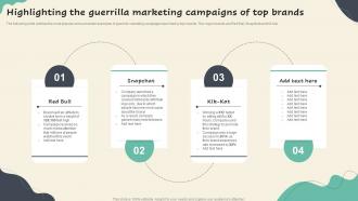Highlighting The Guerrilla Marketing Campaigns Of Top Brands Competitive Branding Strategies