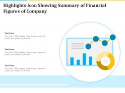 Highlights Icon Showing Summary Of Financial Figures Of Company