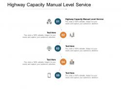 Highway capacity manual level service ppt powerpoint presentation layouts cpb