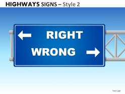 Highway signs style 2 powerpoint presentation slides