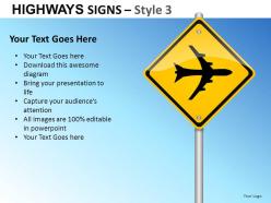Highway signs style 3 powerpoint presentation slides