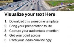 Highway travel powerpoint templates and powerpoint backgrounds 0711