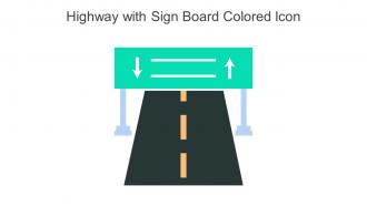 Highway With Sign Board Colored Icon In Powerpoint Pptx Png And Editable Eps Format