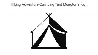 Hiking Adventure Camping Tent Monotone Icon In Powerpoint Pptx Png And Editable Eps Format