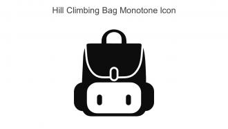 Hill Climbing Bag Monotone Icon In Powerpoint Pptx Png And Editable Eps Format