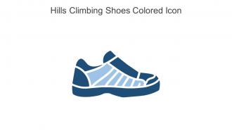 Hills Climbing Shoes Colored Icon In Powerpoint Pptx Png And Editable Eps Format