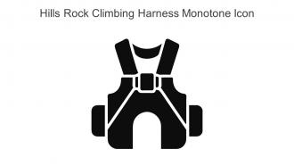 Hills Rock Climbing Harness Monotone Icon In Powerpoint Pptx Png And Editable Eps Format