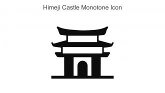 Himeji Castle Monotone Icon In Powerpoint Pptx Png And Editable Eps Format