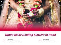 Hindu bride holding flowers in hand