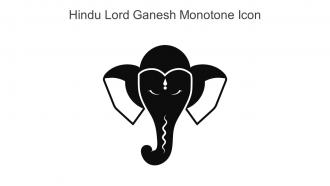 Hindu Lord Ganesh Monotone Icon In Powerpoint Pptx Png And Editable Eps Format