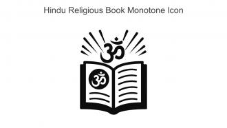Hindu Religious Book Monotone Icon In Powerpoint Pptx Png And Editable Eps Format