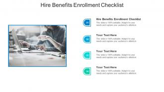 Hire benefits enrollment checklist ppt powerpoint presentation ideas diagrams cpb