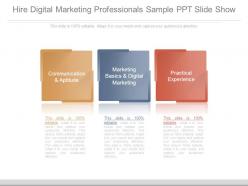 Hire Digital Marketing Professionals Sample Ppt Slide Show