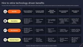 Hire To Retire Technology Driven Benefits
