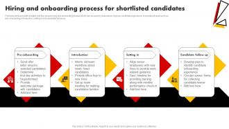 Hiring And Onboarding Process For Shortlisted Candidates Talent Pooling Tactics To Engage Global Workforce