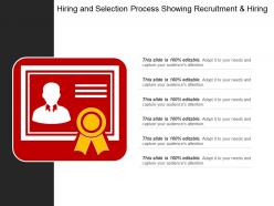 Hiring and selection process showing recruitment and hiring