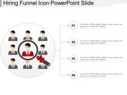 Hiring funnel icon powerpoint slide