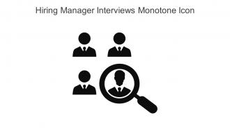 Hiring Manager Interviews Monotone Icon In Powerpoint Pptx Png And Editable Eps Format