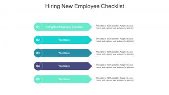 Hiring new employee checklist ppt powerpoint presentation portfolio slides cpb