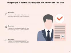 Hiring People Icon Magnifying Glass Candidates Approval Resume Onboarding