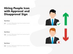 Hiring people icon with approval and disapproval sign