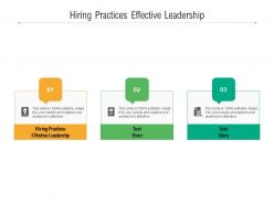 Hiring practices effective leadership ppt powerpoint presentation infographic template graphics pictures cpb