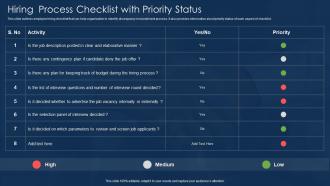 Hiring Process Checklist With Priority Status