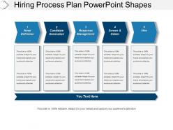 Hiring process plan powerpoint shapes