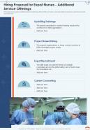 Hiring Proposal For Expat Nurses Additional Service Offerings One Pager Sample Example Document