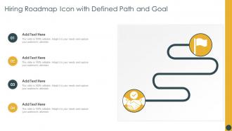 Hiring Roadmap Icon With Defined Path And Goal