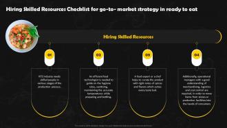 Hiring Skilled Resources Checklist For Go To Market Strategy Frozen Foods Detailed Industry Report Part 1