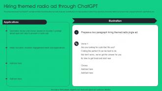Hiring Themed Radio Ad Through ChatGPT Unlocking Potential Of Recruitment ChatGPT SS V