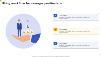 Hiring Workflow For Manager Position Icon