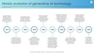 Historic Evolution Of Generative AI Unleashing Creative PPT PowerPoint AI SS V