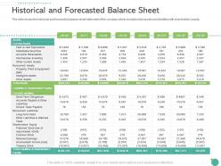 Historical And Forecasted Balance Sheet Raise Funding Private Funding Ppt Demonstration