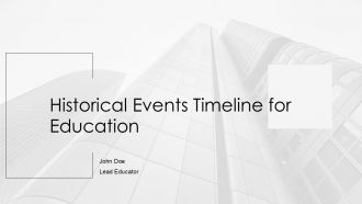 Historical Events Timeline For Education PPT PowerPoint AT