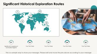 Historical World Map Of Exploration PPT Mockup AT Informative Multipurpose