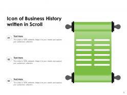 History Icon Knowledge Symbol Document Business Accomplishments Statement