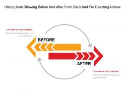 History icon showing before and after from back and fro directing arrows