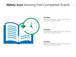 History icon showing past completed events