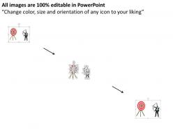 Hit targets for sales and marketing flat powerpoint design