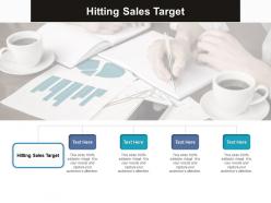 Hitting sales target ppt powerpoint presentation portfolio visual aids cpb