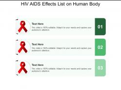 Hiv aids effects list on human body
