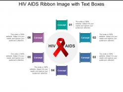 Hiv aids ribbon image with text boxes