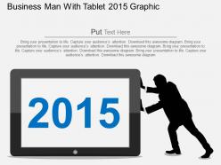 Hk business man with tablet 2015 graphic flat powerpoint design