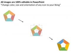 Hk five staged pentagon puzzle diagram icons flat powerpoint design